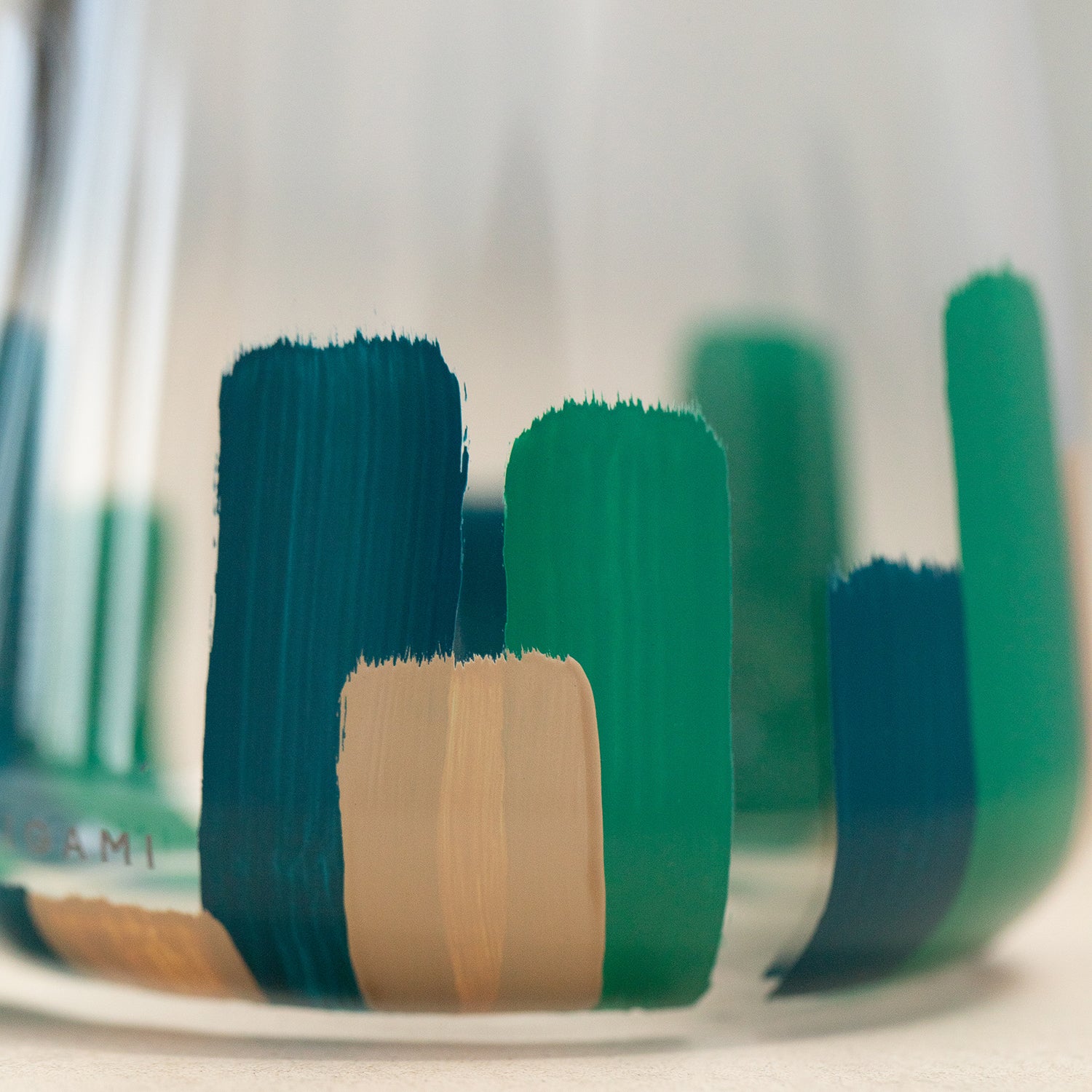 【抽選販売】ORIGAMI×Maruyoshi Kosaka Aroma Glass Server [Stripes] [ao]