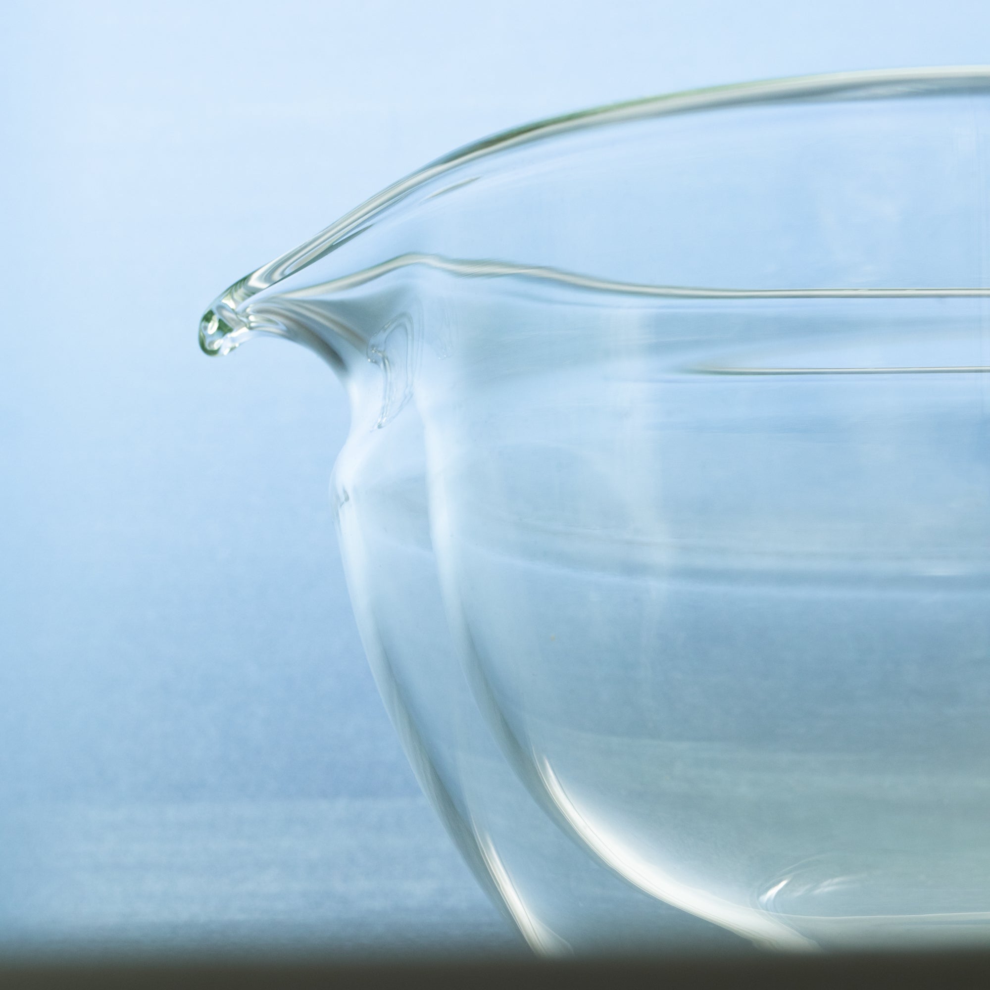 Glass Katakuchi Matcha Bowl