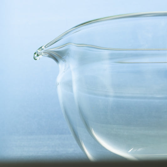 Glass Katakuchi Matcha Bowl